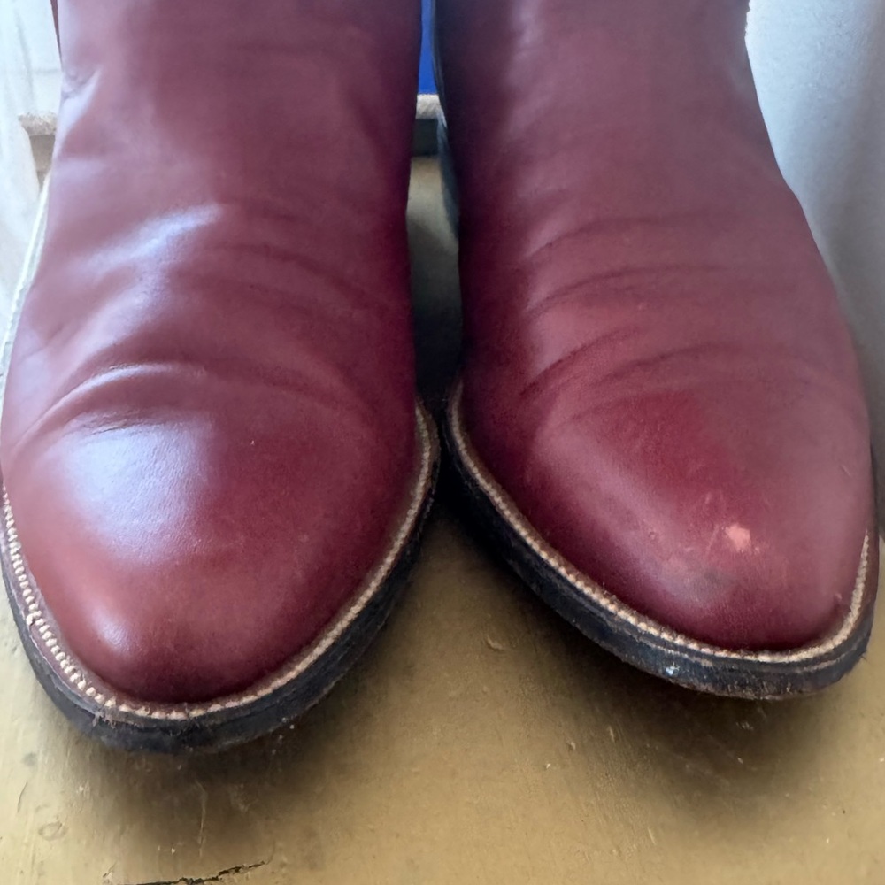 Bilbo Cowboy Boots Red Sz 9 leather Mens Western - Picture 4 of 11